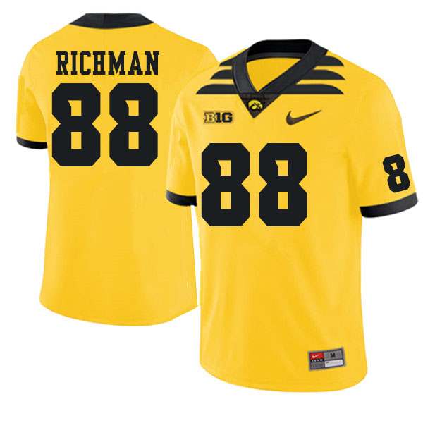 Men #88 Mason Richman Iowa Hawkeyes College Football Jerseys Sale-Gold